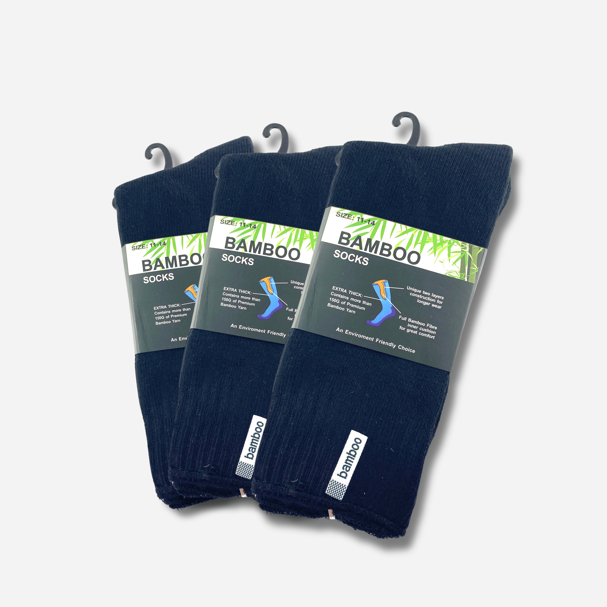 3 x Heavy Duty Bamboo Socks - BeltUp Leather Co.