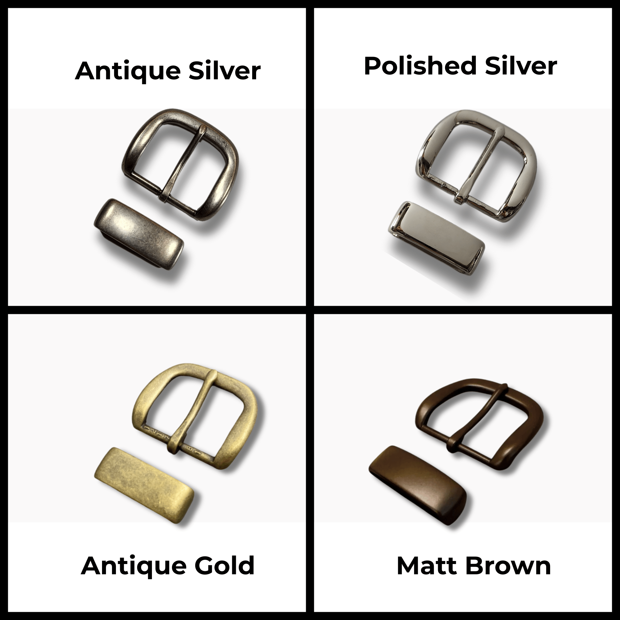32mm rounded buckle and metal keeper options | BeltUp Leather Co.