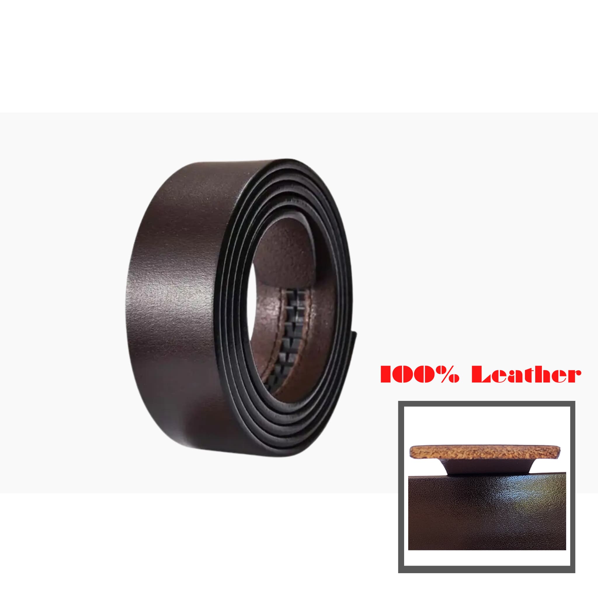 35mm | Top Grain | Ratchet Replacement Strap - BeltUp Leather Co.