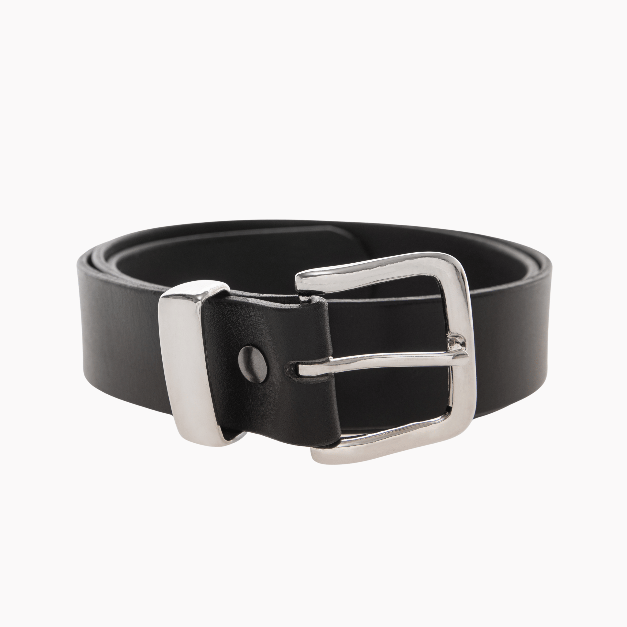 38mm | Black Leather Belt | Square Buckle | BeltUp - BeltUp Leather Co.