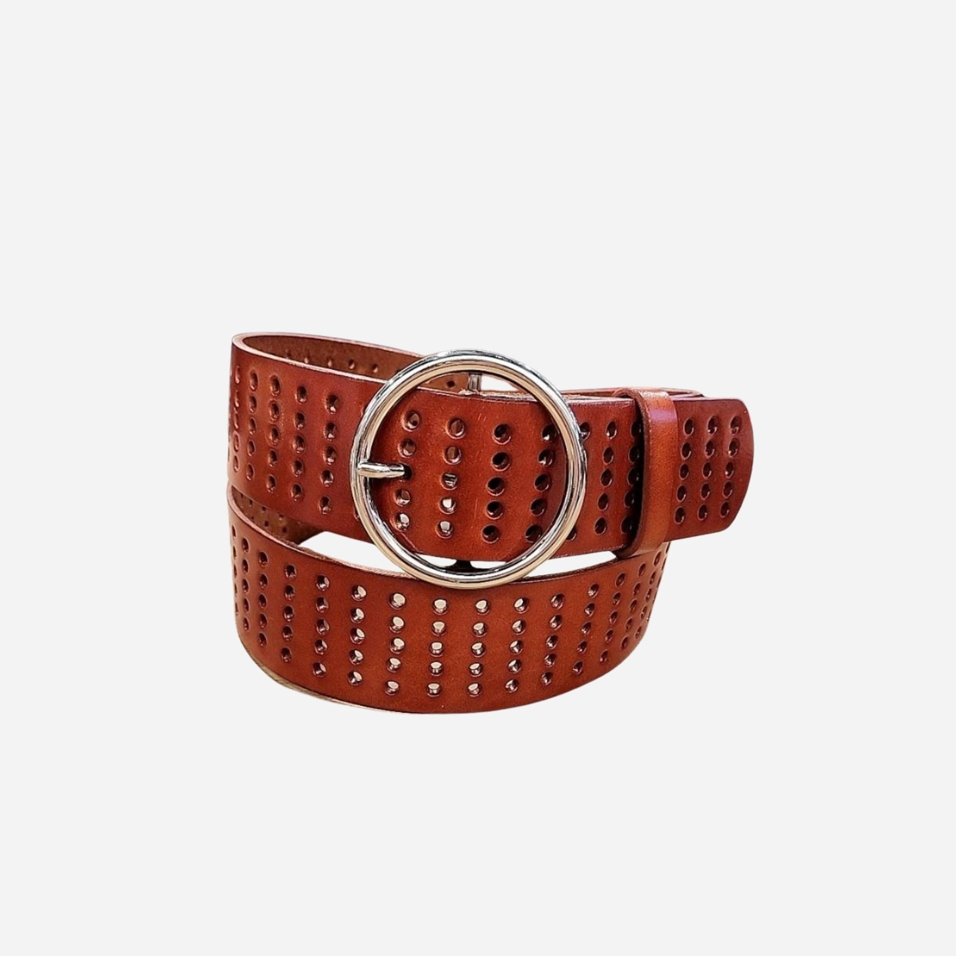 Ladies Wide 50mm Tan Top Grain Leather Belt | Miranda- BeltUp Leather Co.