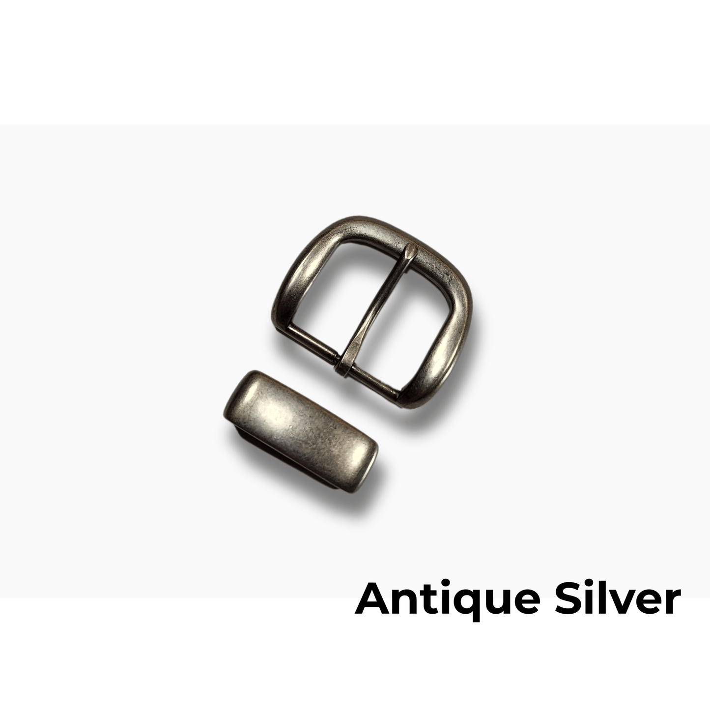 32mm | Black Italian Leather | Round Polished Silver Buckle