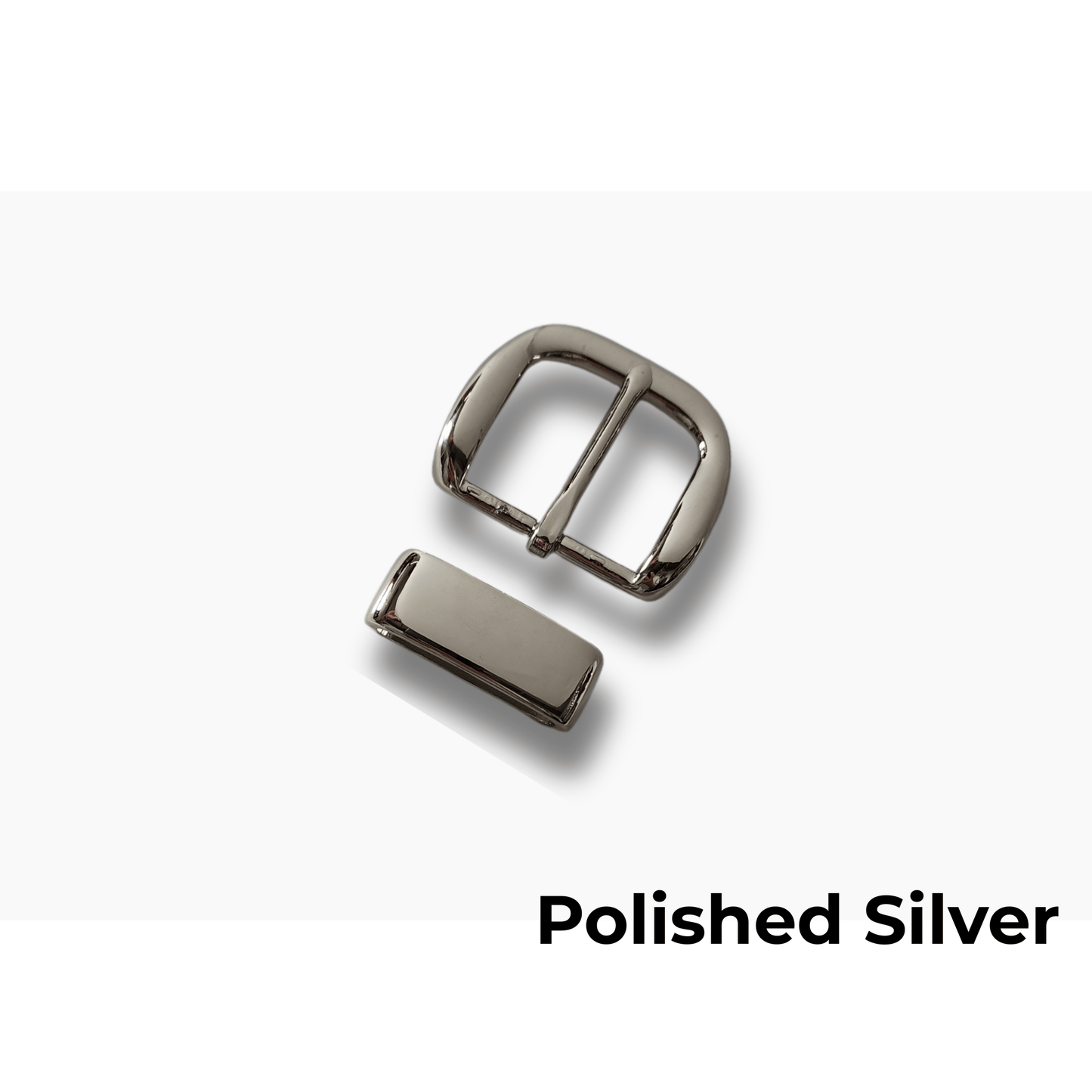 32mm | Black Italian Leather | Round Polished Silver Buckle