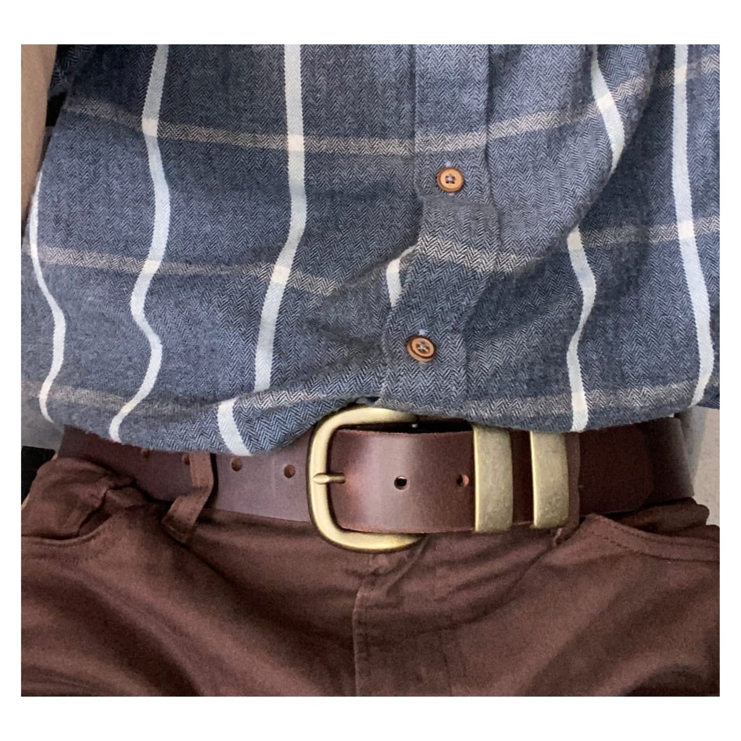 38mm | Cognac Double Keeper | 100% Leather Belt