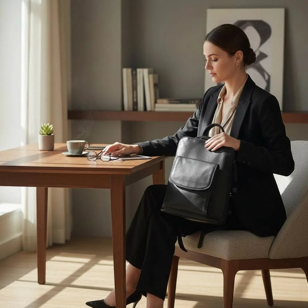 Backpack | Black Leather | Vanessa | BeltUp - BeltUp Leather Co.