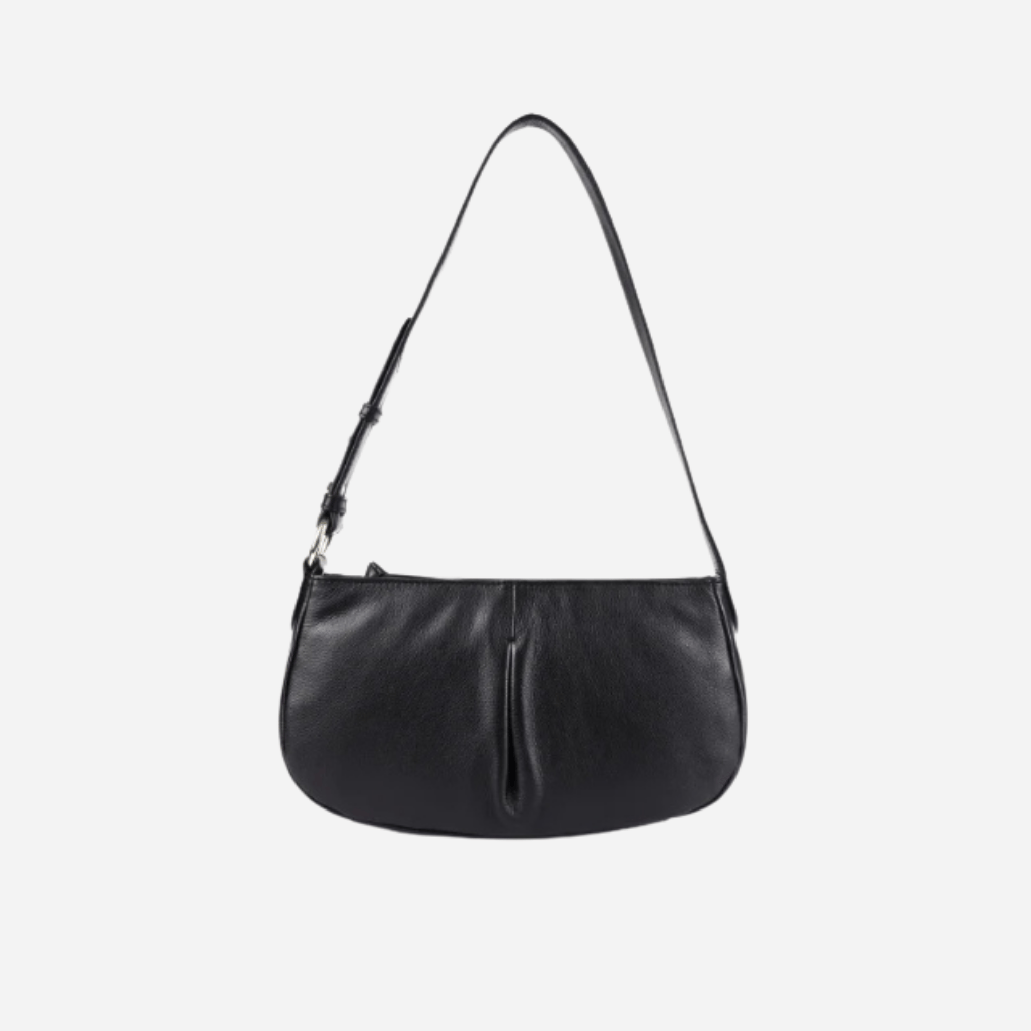 Black shoulder handbag with gold hardware - Athens - BeltUp Leather Co.