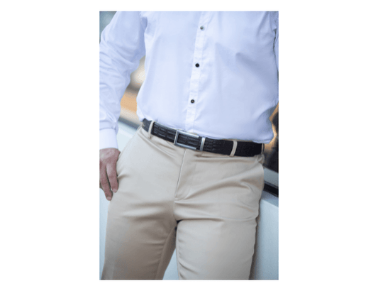 35mm | Black | Crocodile Embossed | Auto Belt - BeltUp Leather Co.