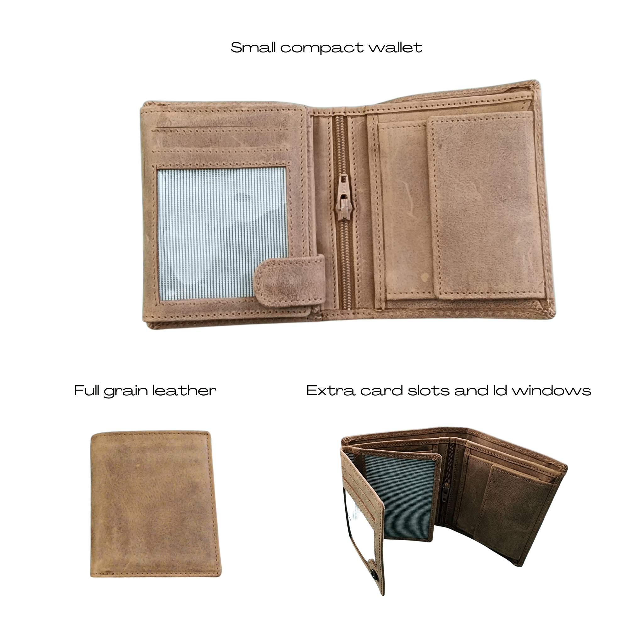 Camel | Tri Fold | Ethan - BeltUp Leather Co.