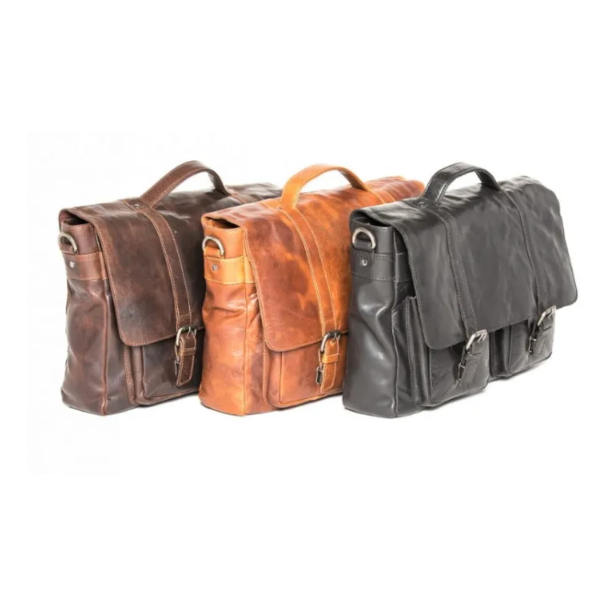 Computer Briefcase | Black | Emerson - BeltUp Leather Co.