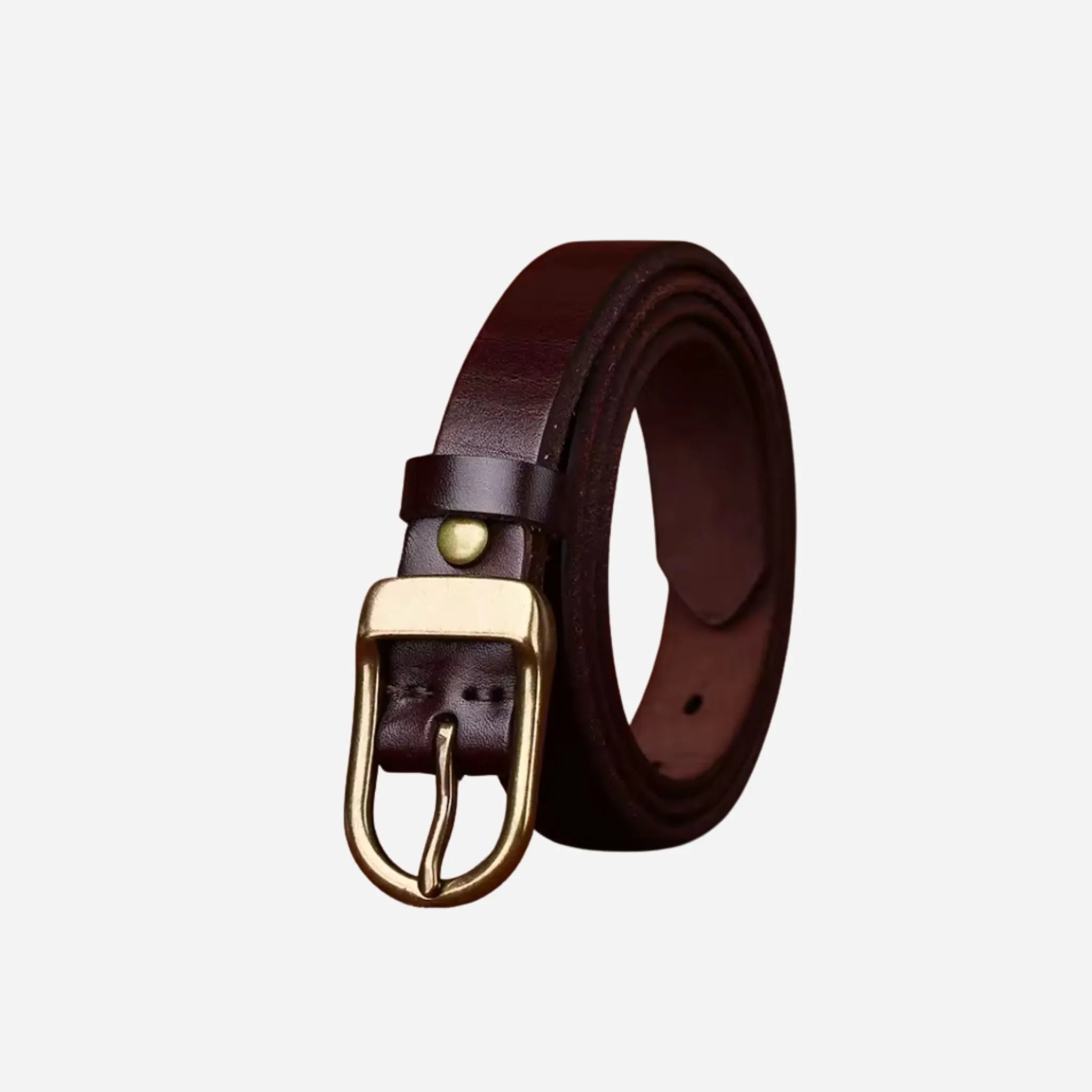24mm | Ladies Thin Leather Belt | Top Grain - BeltUp Leather Co.