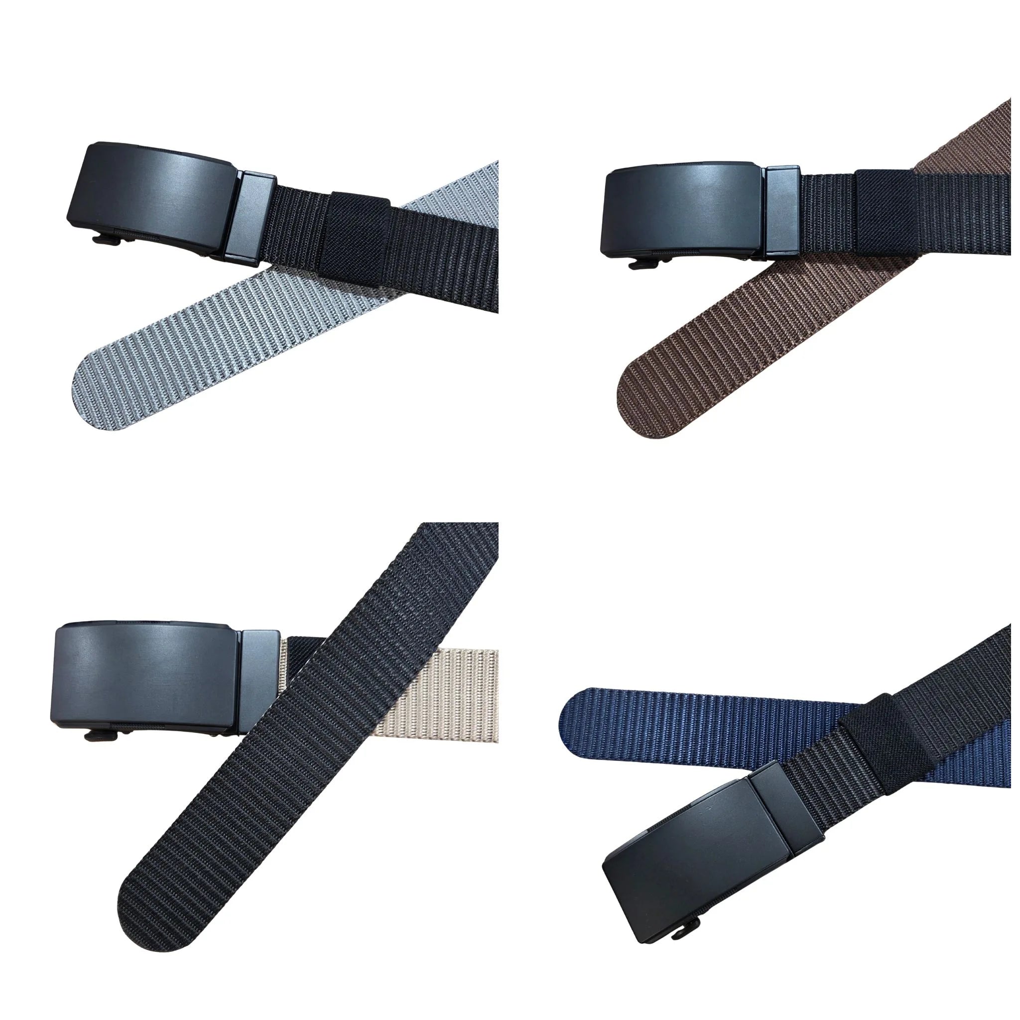 35mm front and back visuals of reversible canvas ratchet belts | BeltUp Leather Co.