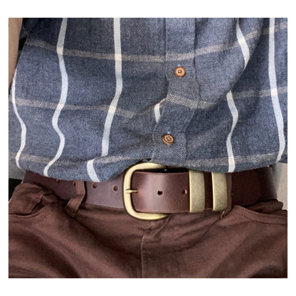 38mm | Brown Leather Belt | Double Keeper | BeltUp - BeltUp Leather Co.
