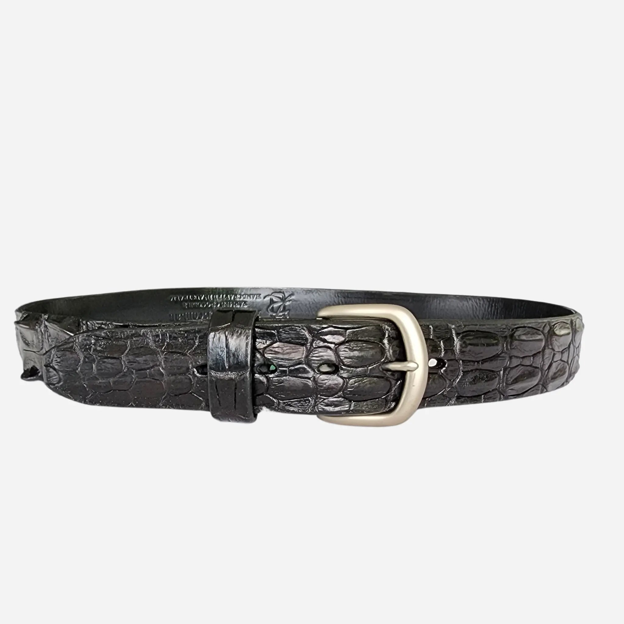 38mm Hornback Crocodile Leather Belt | Black & Brown - BeltUp Leather Co.