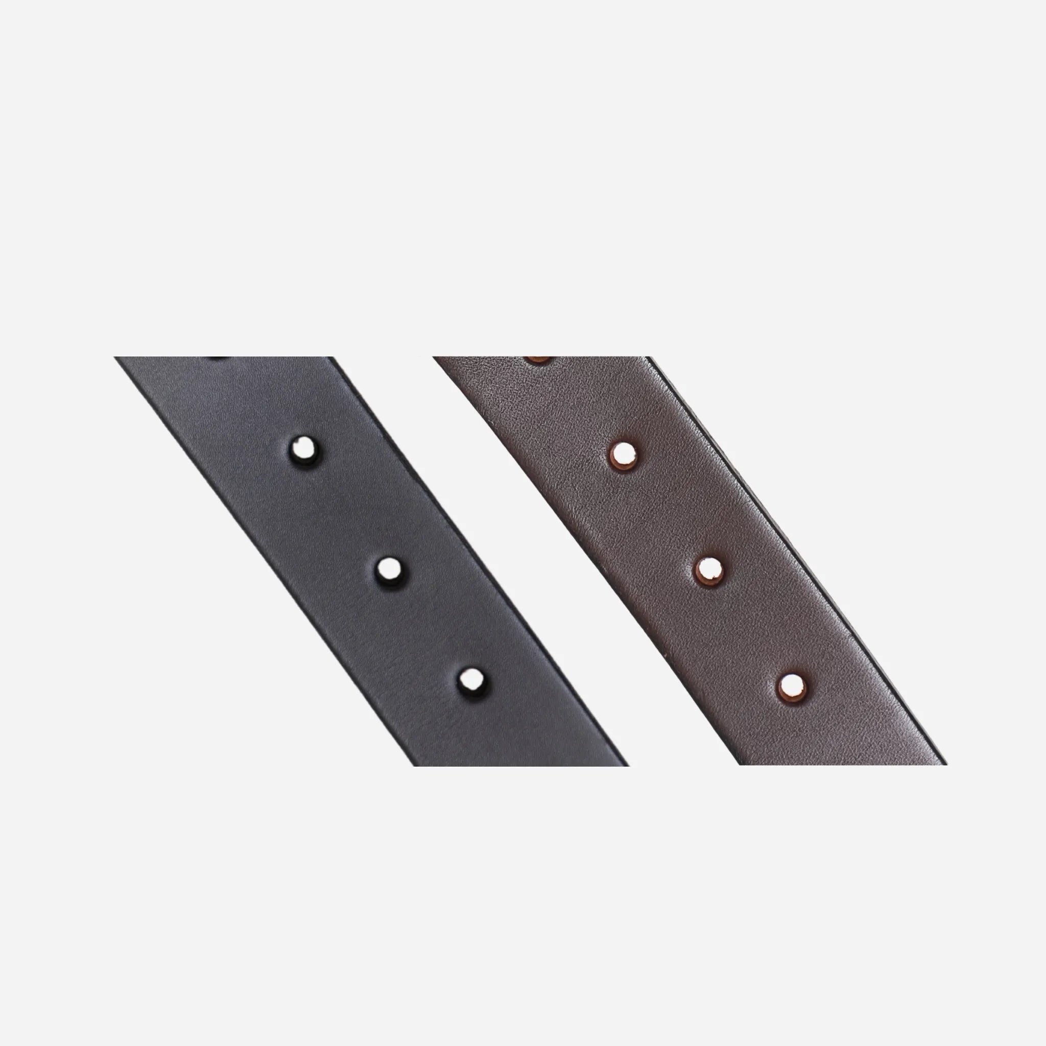 38mm Italian Leather Belt | Square Buckle | Black & Brown - BeltUp Leather Co.