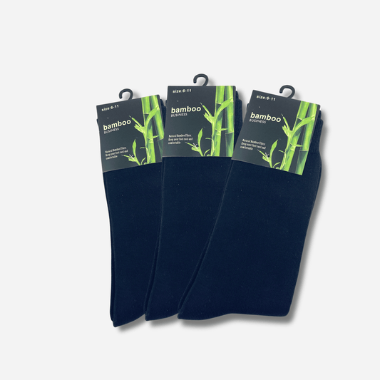 3 x Mens Bamboo Business Socks - Black