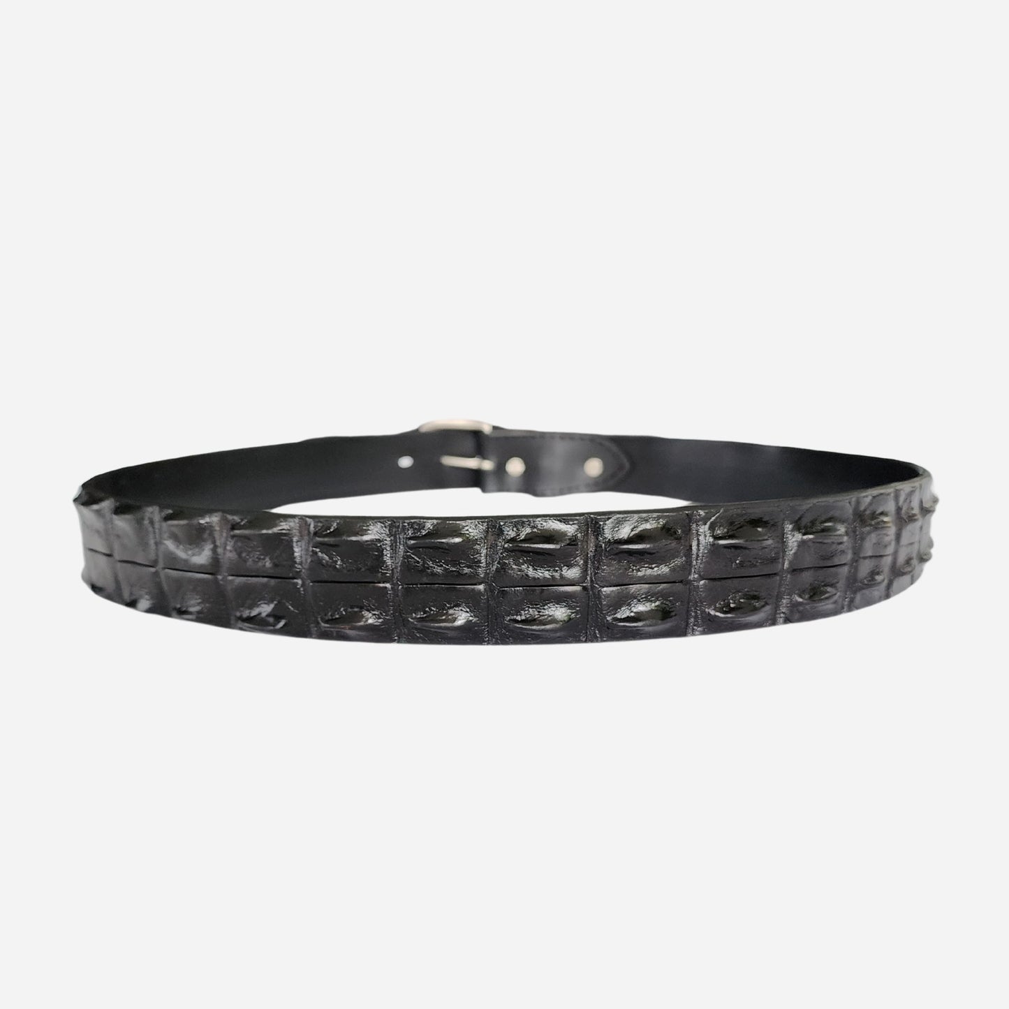 38mm | Black Hornback | Crocodile Belt
