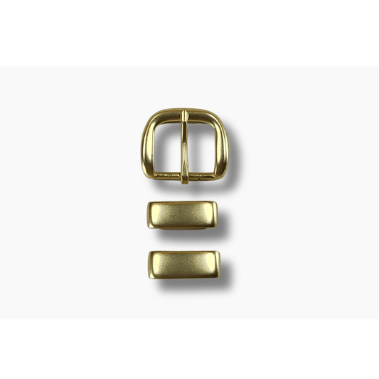 38mm Double Keepers - Brushed Gold - BeltUpOnline