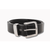 Black Casual Belt 100% Leather Square Buckle - 38mm Width