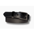 Black Italian Leather Belt with Gun Metal Grey Buckle - 35mm Width