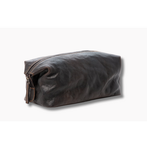 Brown Leather Toiletries Bag