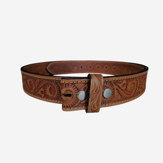 38mm | Vegetable Tanned | Tribal | BYO Buckle