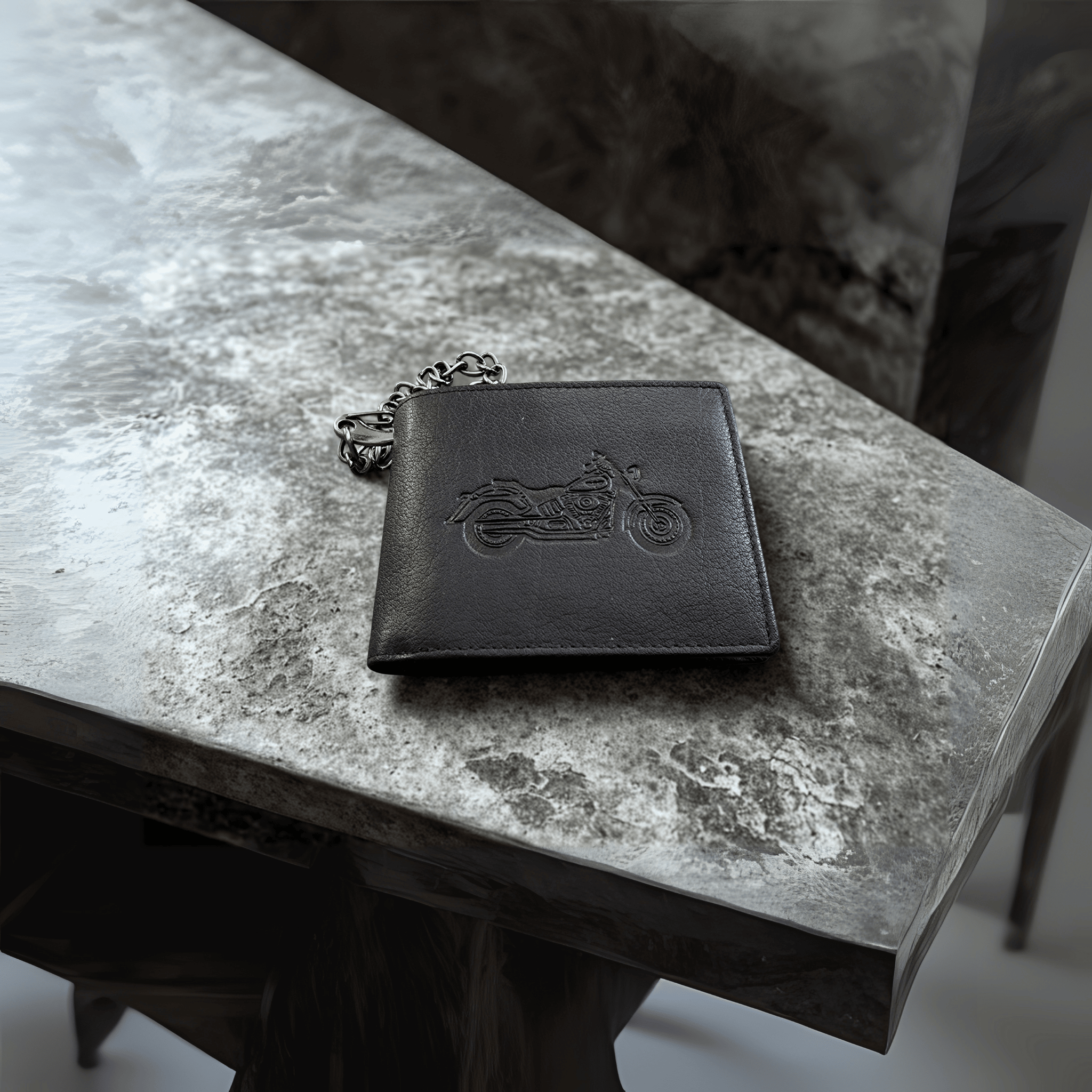 Chain Wallet | Rugged Hide | Bikey - BeltUp Leather Co.