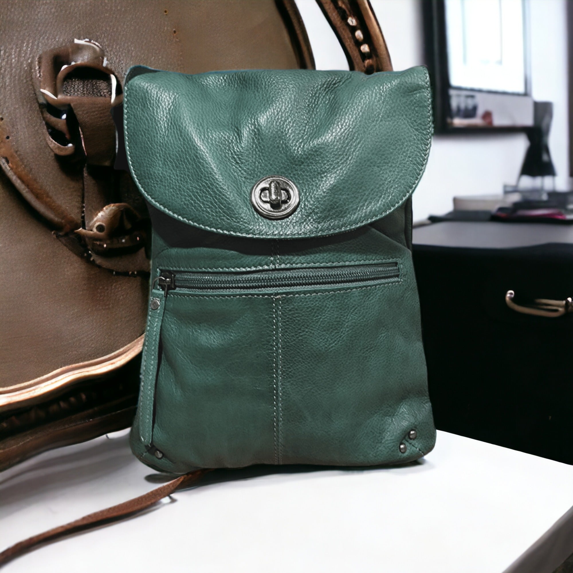 Crossbody | Pine Green | Tayla - BeltUp Leather Co.