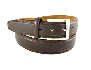 Distressed Brown Leather Belt - 35mm Width - BeltUpOnline