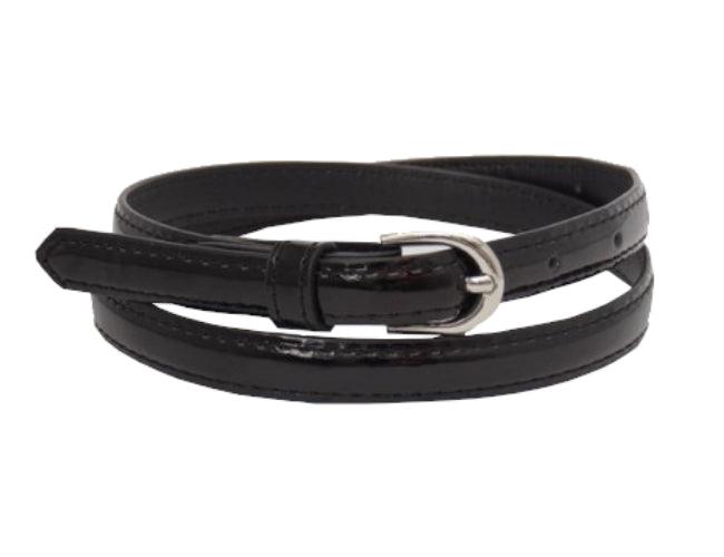 13mm | Thin Black Patent Leather Belt - BeltUp Leather Co.