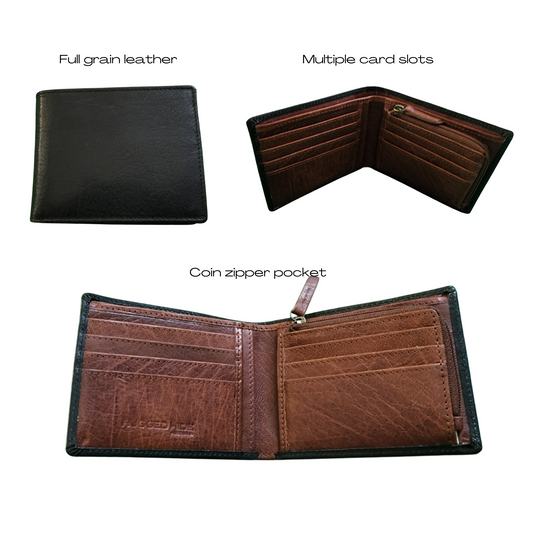Oran - Kingston Wallet (Black/Brown) - BeltUpOnline