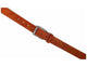 Brown Dress Belt with Brushed Gun Metal Grey Buckle- 35mm Width - BeltUpOnline