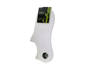 3 x Bamboo No Show Ankle Socks Womens - White - BeltUpOnline