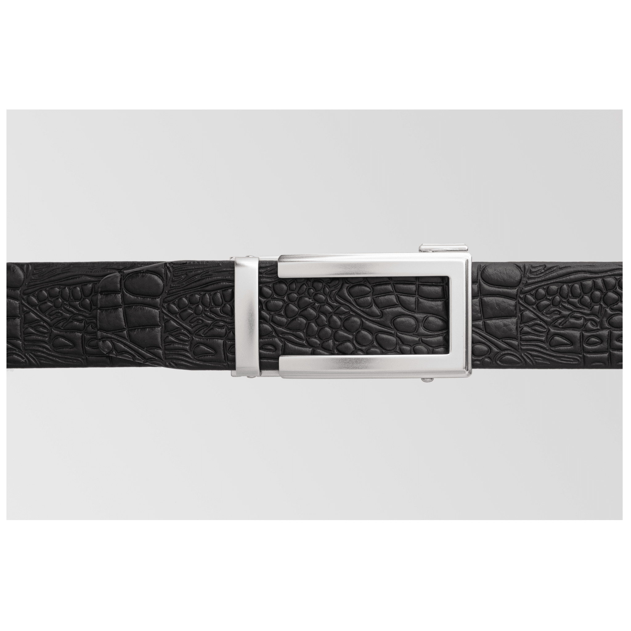 35mm | Black | Crocodile Embossed | Auto Belt - BeltUp Leather Co.