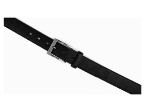 Black Smart Casual Belt with Brushed Gun Metal Grey Buckle- 35mm Width - BeltUpOnline