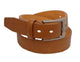 Brown Dress Belt with Gun Metal Grey Buckle- 35mm Width - BeltUpOnline