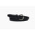 Thin Black Ladies Belt with Rounded Buckle - 24mm Width - BeltUpOnline