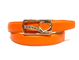 Girls Orange Automatic Belt - 25mm Width - BeltUpOnline