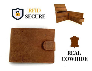 Mens Hunter Brown RFID Secure Clip Wallet - BeltUpOnline