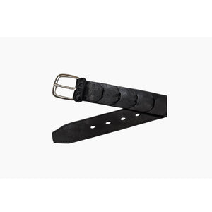 Black Linked Kangaroo Leather Belt- 32mm Width