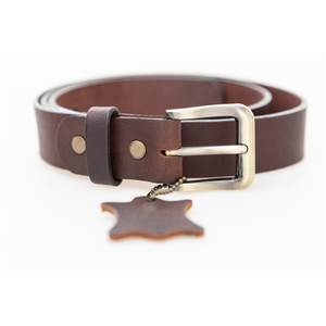 Kids Brown 100% Leather Dress Belt - 30mm Width