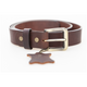 Kids Brown 100% Leather Dress Belt - 30mm Width