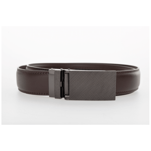 Thin Brown Stitched Automatic Belt for Business Wear- 30mm Width - BeltUpOnline
