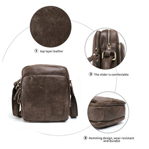 BULC -Messenger Crossbody Bag - Full Grain Leather