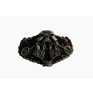 Skull & Motorcycle Buckle - BeltUpOnline