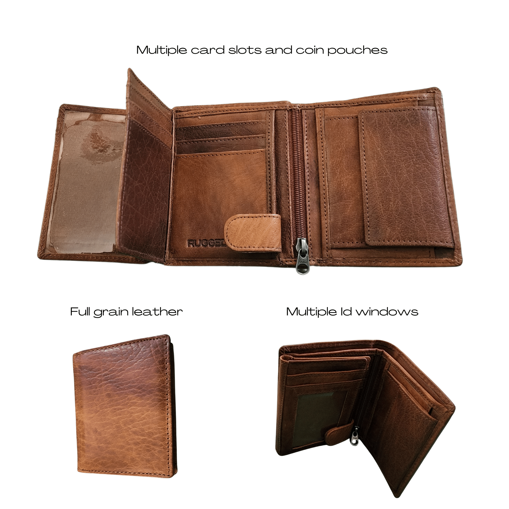 Brandy | Tri Fold | Scott - BeltUp Leather Co.