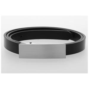 Thin Black Leather Belt - 15mm Width - BeltUpOnline